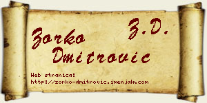 Zorko Dmitrović vizit kartica
